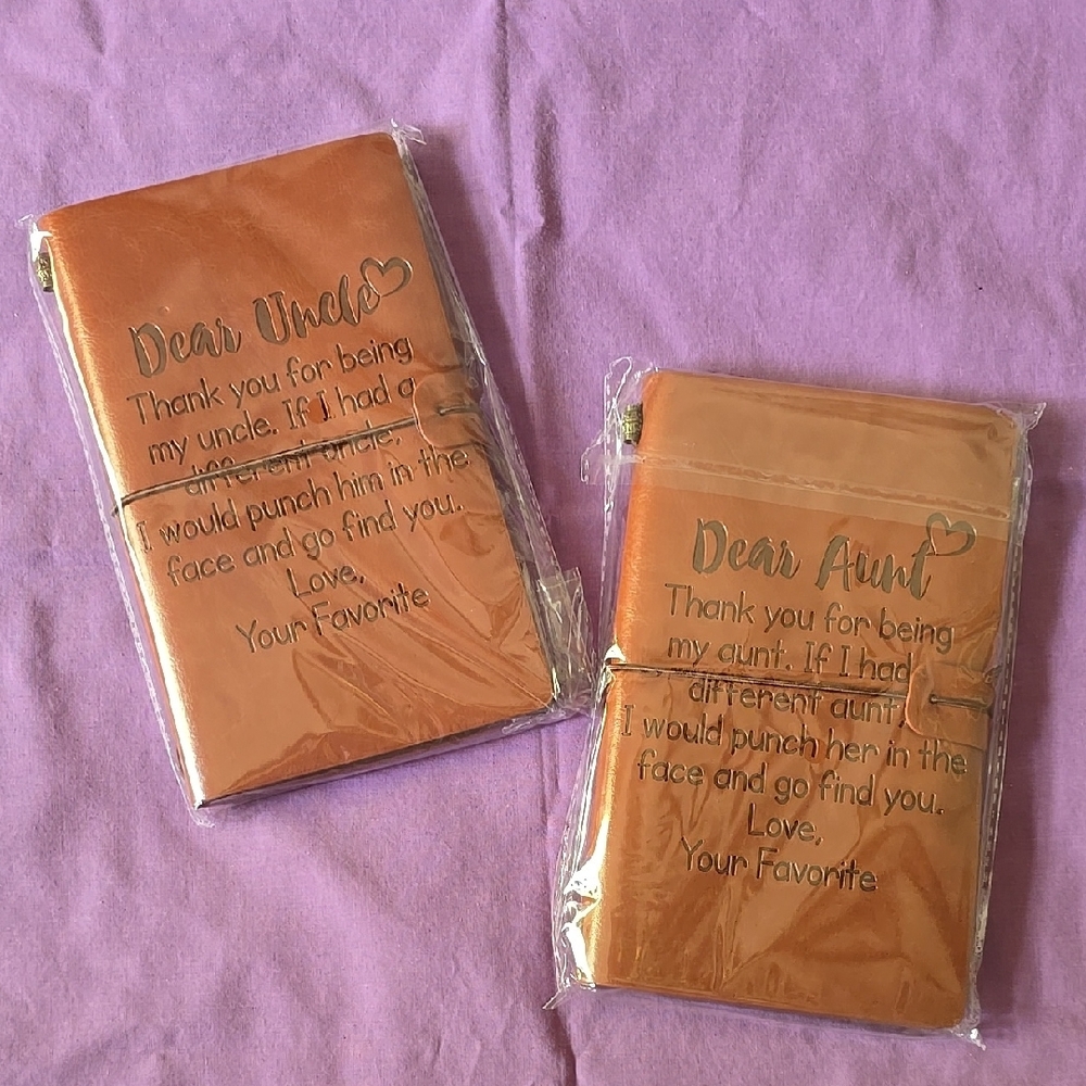 Brown Leather Journals with Heartfelt Message